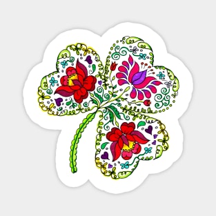 Flowery Shamrock Magnet