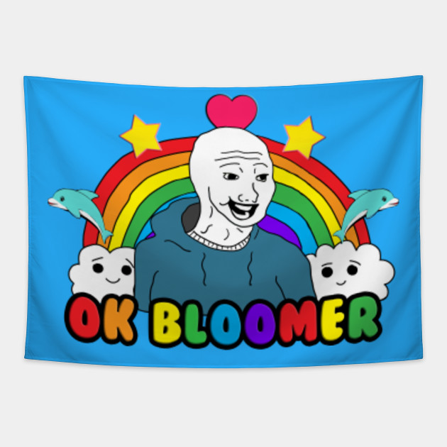 Ok Bloomer Meme Wojak Meme Tapestry Teepublic