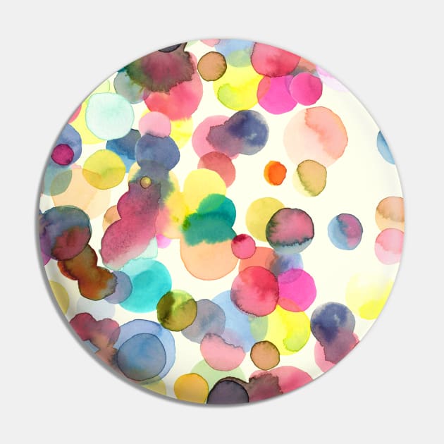 Pocket - Watercolor Colorful Drops Pin by ninoladesign