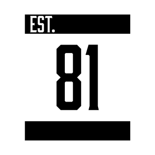 Est 81 Black T-Shirt