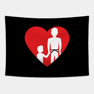 Karate Black Belt Superhero Father Tapestry