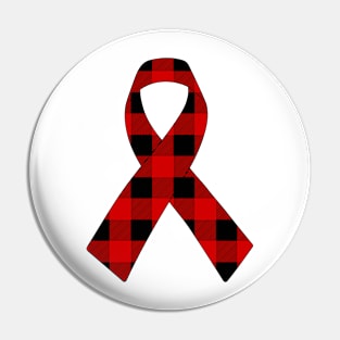 Red Plaid Ribbon Pin