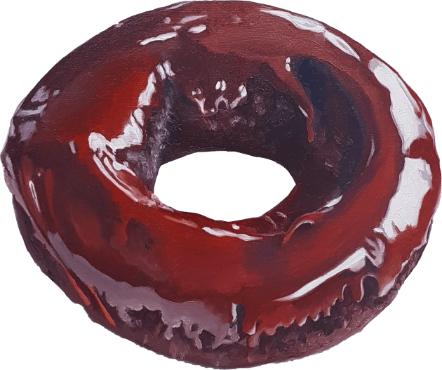 Double Chocolate Donut painting (no background) Kids T-Shirt by EmilyBickell