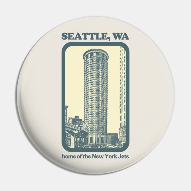 Seattle, Wa /// Humorous Retro Style Tourism Design Pin by DankFutura