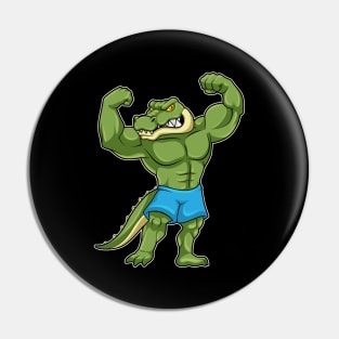 Crocodile as Bodybuilder extreme Pin