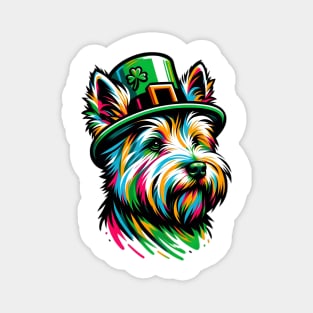 Cairn Terrier Celebrates Saint Patrick's Day in Style Magnet