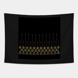 Black and Gold Deco print Tapestry