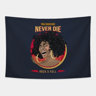 True Rock Stars Never Die / Retro Design / Vintage / Rock & Roll Tapestry