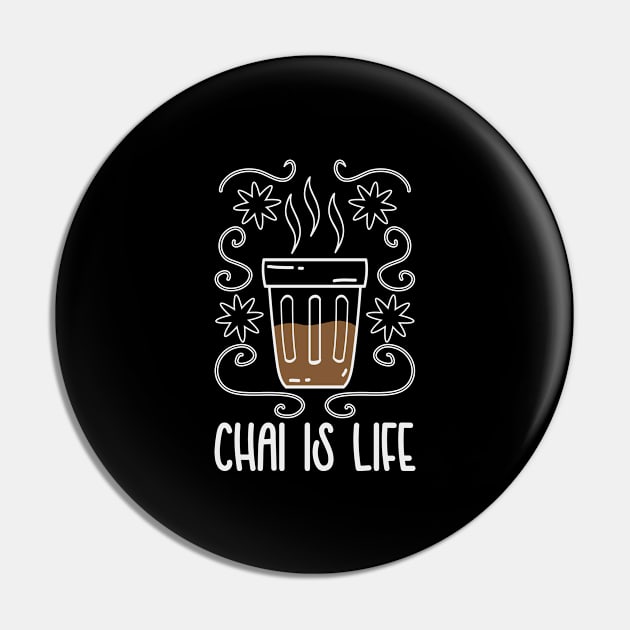 Chai Spice Tea Coffee Lover Black Tea Masala Milk Pin by Tom´s TeeStore