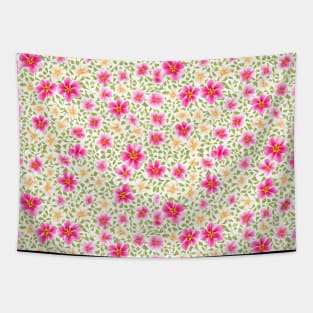 Floral Pattern Impatiens Flowers Tapestry