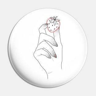 IN LOVING HANDS - strawberry Pin