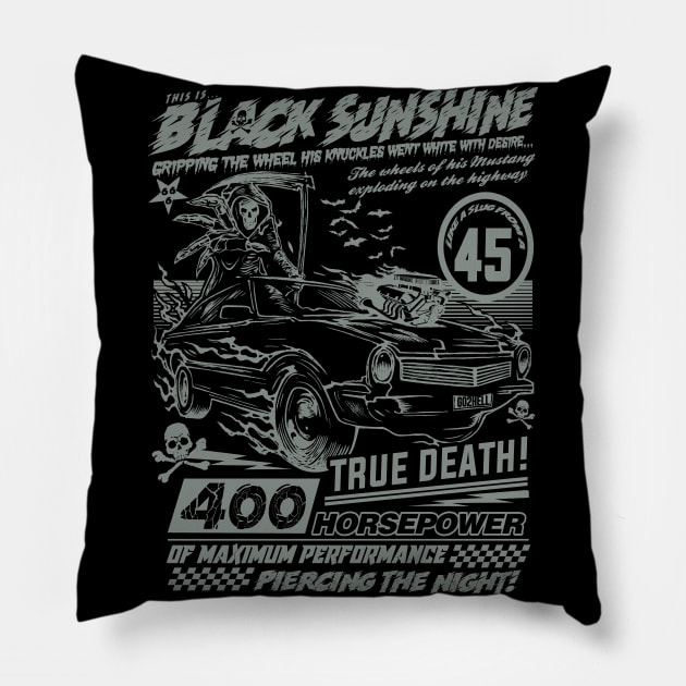 BLACK SUNSHINE Pillow by joeyjamesartworx