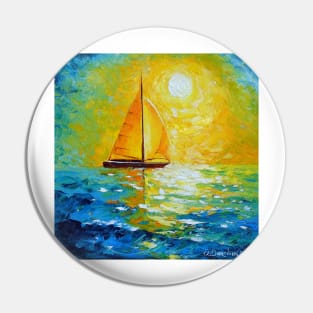 Sailboat in the sunlight Pin