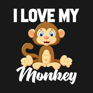 I Love My Monkey T-Shirt