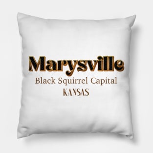 Marysville Black Squirrel Capital Kansas Pillow