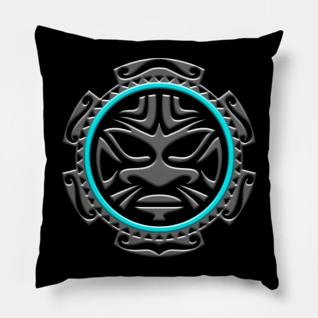 POLYNESIAN MASK 12 Pillow by GardenOfNightmares