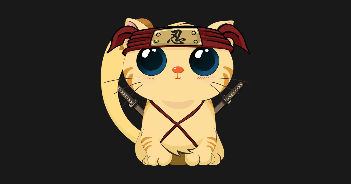 Ninja Cat Warrior Chibi Anime - Ninja Warrior - Sticker | TeePublic Warrior Cat Chibi