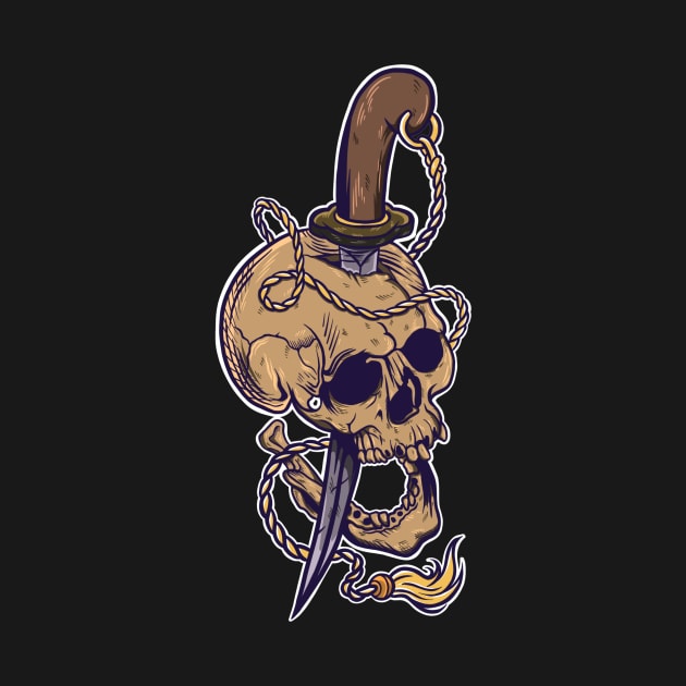 Knife skull by Tulangrusuck