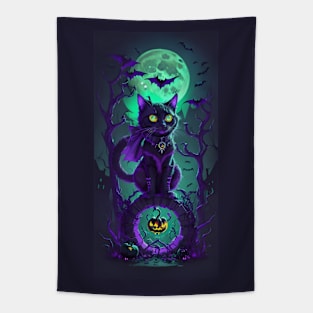 Halloween spooky Cat Tapestry