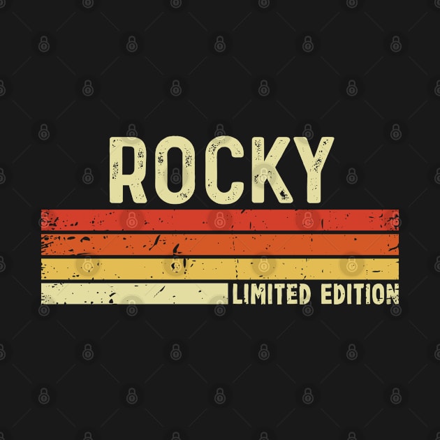 Rocky First Name Vintage Retro Gift For Rocky by CoolDesignsDz