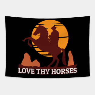 Love Thy Horses Western Tapestry