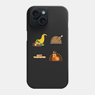 Thanksgiving 4 pk Stickers Collection Phone Case