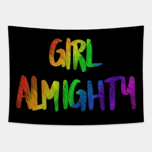 Girl almighty - rainbow 2 Tapestry