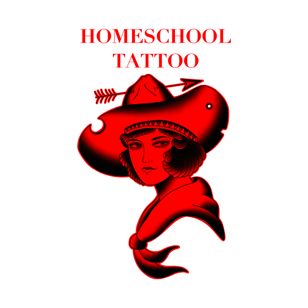 HomeSchoolTattoo Cowgirl (RED) by HomeSchoolTattoo