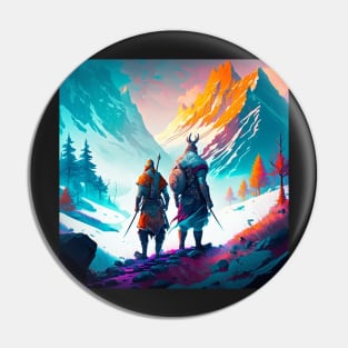 Valheim Inspired Into the Snow We Go Pin