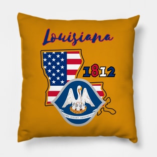 State of Louisiana USA Pillow