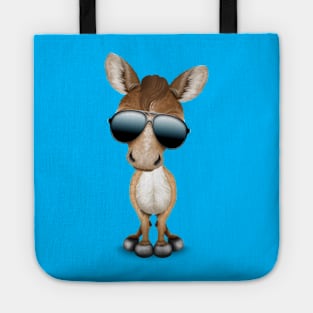 Cute Baby Pony Wearing Sunglasses Tote