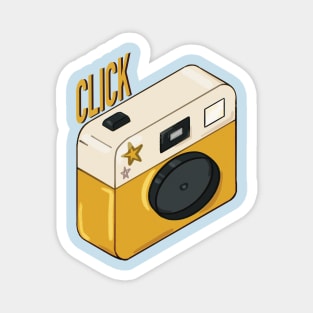 Click Cute Retro Camera Photographer Art Magnet