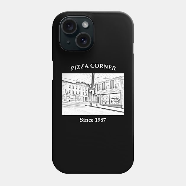 Pizza Corner Black Phone Case by Nostalgic Reverie