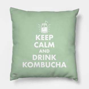 Keep Calm and Drink Kombucha Pillow