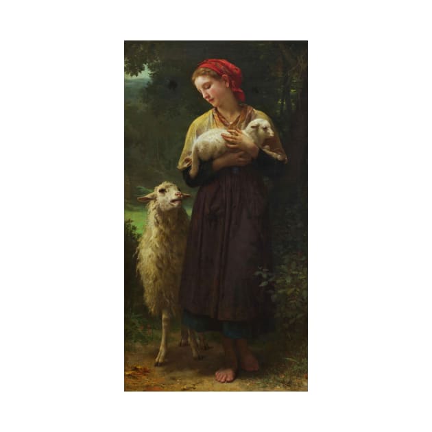 The Shepherdess by William-Adolphe Bouguereau by Classic Art Stall