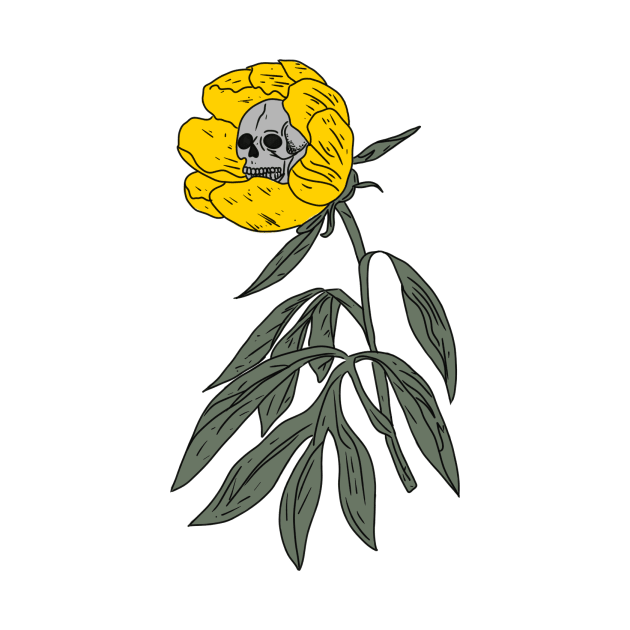 skull flower by cmxcrunch