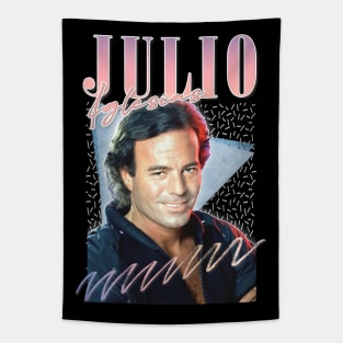 Julio Iglesias / Retro Style Fan Design Tapestry