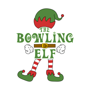 The Bowling Elf Christmas Family Matching Outfits Group Attire T-Shirt