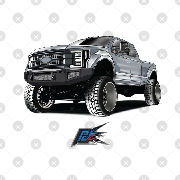 ford f250 hd truck gray by naquash