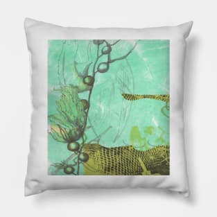 Kelp, seaweed floating underwater. Pillow