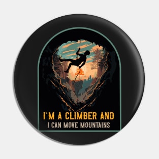 Rope climbing quote mountains adventure Pin