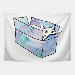 Cat in a MAGIC box Tapestry