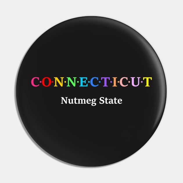 Connecticut, USA. Nutmeg State Pin by Koolstudio