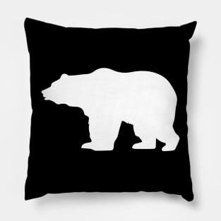 Bear Silhouette Design Pillow