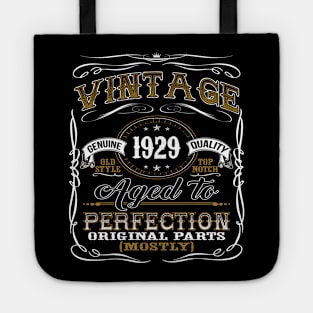 Vintage 1929 Shirt 90th Birthday Gift Ninetieth Bday T Shirt Tote