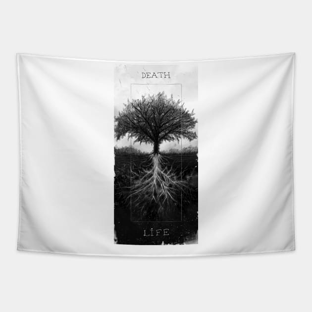 tree of life and death Tapestry by hayr pictures