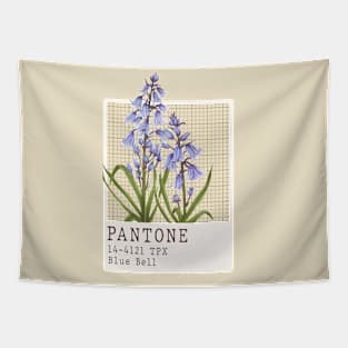 Pantone Blue Bell flowers Tapestry