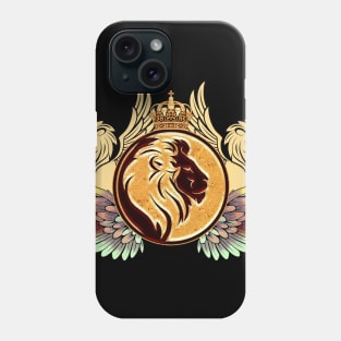 Wonderful lion head with wings and crown Phone Case