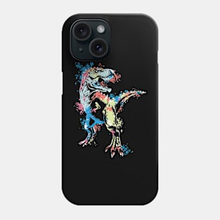 Dynamic Dino: Vibrant Splash Art T-Rex Phone Case