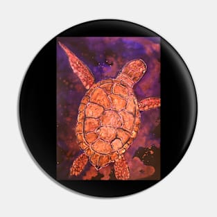 Red Deep Sea Turtle Pin